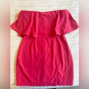 Pink Strapless Mini Bodycon Dress